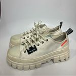 Palladium white revolt low textile sneakers lug sole women’s size 8 chunky Y2K Photo 8