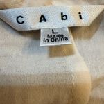 CAbi  Lola Womens Cream Blouse Faux Wrap Draping Cowl Neck Sleeveless Sz L Preppy Photo 2