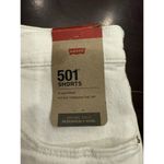 Levi's Levi’s 501® Original Fit High Rise Womens Shorts Sz 31 White Raw Frayed Hem NWT Photo 2