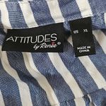 Attitudes by Renee Blue & White Striped Button Photo 7