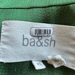 Ba&sh Green Mini Shirt Dress XS Wrap Designer Cocktail Satin Ruched Holiday $340 Photo 10
