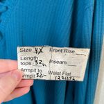 Torrid  Blue Lace-Up V-Neck Waffle Knit Long Sleeve Top Size 4X Photo 7