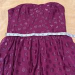 Guess LA size 8 strapless sheer lined purple dress with full skirt EUC Purple Photo 6
