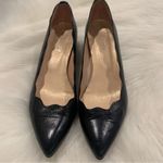 French Sole FS/NY Woman’s Scalloped Terrazzo 2 Navy Leather Wedge Shoe S… Blue Size 6.5 Photo 8