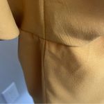 Savanna Jane Top Puff Short Sleeves High Neck Ruffle Work Career Mustard Yellow Size L Photo 3