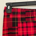 Eye Candy  women’s black red‎ yellow plaid polyester blend leggings large Photo 2