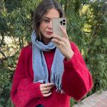 ZARA Grey fleece cozy fringe scarf  Photo 2