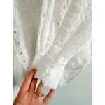 Madewell | NWT Embroidered Oversized Button-Up Shirt in White | Sz S Photo 9