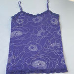 Aeropostale Purple Floral Lace Trim Cami Tank Top Women’s XL Stretch Photo 0