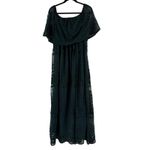 Baltic Born ‎ Leon Off Shoulder Dress Womens Large Forest Green Lace Maxi NWT Photo 7