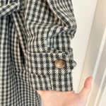 ASOS  Smart Heritage Check Houndstooth Oversized Trench Peacoat Gray Size 4 Photo 7