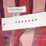 Topshop Striped Paperbag Linen High Waisted Shorts Photo 6