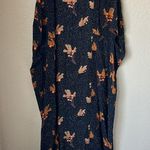 Anthropologie bel Kazan black speckled abstract floral duster kimono Orange Size undefined Photo 4