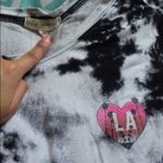 PacSun black and white tie dye crop top Photo 3