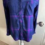 Rails 30.  Hunter Plaid Ultraviolet Button-Down Longsleeve Top Size Medium Photo 4