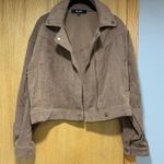 MINE Women's Brown Corduroy Moto Jacket NWOT Photo 0