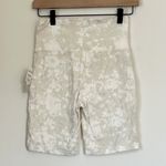 BP NWT by Nordstrom High Waist Bike Shorts in Ivory Soft Splash - Small Photo 6