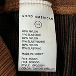 Good American Shine Seamless Leggings Ribbed Brown Size 1/2 Small Medium Ankle Photo 5