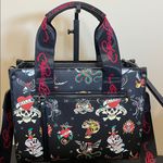 Ed Hardy  | Black Graphic Tote Bag w/ Crossbody Photo 4
