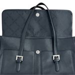 Longchamp Vintage Leather Shoulder Tote Bag Black Pockets Classic Heritage Photo 4