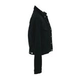 DL1961 Black Denim Jane Jacket Slim Jean Cropped Size Small Photo 3