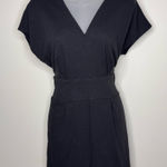 Nine West Black Alderwood V Neck Romper. Size Medium Photo 0