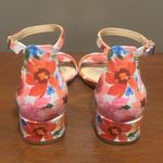 Alex Marie  Women's Red and Pink Floral Block Heel Sandals Shoes Size 6 EUC Photo 4