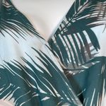 ASTR  Green Palm Print Cold Shoulder Elastic Waist Surplice Romper Small #1312-AZ Photo 5