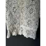 American Eagle Chic Crochet Lace Top with Ribbon Tie Photo 2