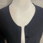 Loft  Womens Black Crop‎ Button V Neck Cardigan Sweater Size Medium Photo 1