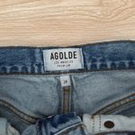 AGOLDE  24 Jaden Shorts Denim surreal distressed button fly light wash Photo 2