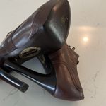 Elie Tahari Eli Tahari Winston Lace Up Brown Leather Heeled Booties Size 7 (37.5) Photo 3