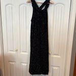 Real Comfort Black And Gray Floral Corduroy Jumper Style Midi‎ Dress Size 8 Photo 2
