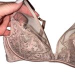 Soma Women's Pink Lace Sheer Breathtaking Unlined Plunge Bra 32D Underwire Photo 2