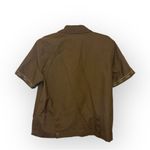 Alfred Dunner Vintage Brown Palm Tree Embroidered Shirt Tropical Resort 12 Photo 1