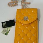 Badgley Mischka Studio Yellow Quilted Crossbody Phone Bag with Chain Strap Photo 4
