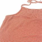 Brandy Melville One Size Red Ribbed Striped Cotton Halter Sleeveless Top Photo 1