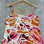 Natori  Women’s Satin Tropical Floral Midi Slip Dress Sleeveless in Multicolor L Photo 3