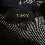 Theory Branteen JP Check Knit Mini Dress Navy White Plaid Size Large Photo 11