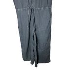 Cloth & Stone  Women Jumpsuit M Black Linen Cropped‎ Wide Leg Coastal Lagenlook Photo 2