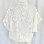 Bishop and Young New Textured Wrap Blouse Jayne Cross Front Top White Photo 7