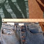 We Wore What  High Rise Blue Jeans Danielle Exposed Button Womens 25 Photo 7