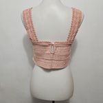 Aerie Sandalwood Textured Crocheted Cropped Tank Size XS Photo 4