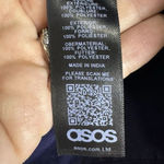 ASOS  Mini Wrap Velvet Dress Blue US 6 Floral 3D Embellishments Baby Doll Dainty Photo 8