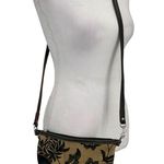 Tommy Hilfiger Jean Floral Canvas Black Tan Crossbody Purse 9x5 Photo 2