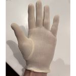 Vintage Ivory White Lace Sheer Short Stretch Gloves Romantic Feminine Cottage Photo 4