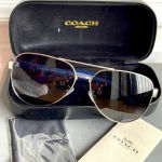 Coach NWT  Aviator Sunglasses New w Tag & Case Photo 0