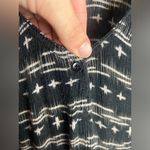 Wilfred Aritzia  Size XXS Midi Dress Black White Gauzy Aztec Boho Photo 3