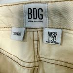 BDG NEW  Urban Outfitters Off White Straight Leg Mid Rise Slim Fit Jeans | 32x32 Photo 1