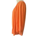 Boden Bright Orange Blouson Cotton Top Long Sleeve Blouse NEW Size LARGE Photo 2